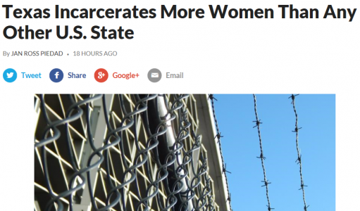 Texas Incarcerates More Women Than Any Other U.S. State 