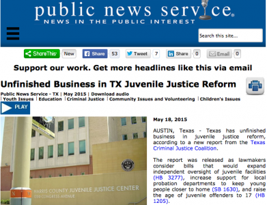 Unfinished Business in TX Juvenile Justice Reform