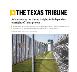 Advocates say the timing is right for independent oversight of Texas prisons