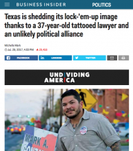 Texas is shedding its lock-'em-up image thanks to a 37-year-old tattooed lawyer and an unlikely political alliance