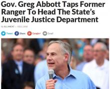 Gov. Greg Abbott Taps Former Ranger To Head The State’s Juvenile Justice Department 