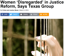 Women ‘Disregarded’ in Justice Reform, Says Texas Group
