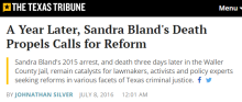A Year Later, Sandra Bland's Death Propels Calls for Reform