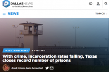 With crime, incarceration rates falling, Texas closes record number of prisons