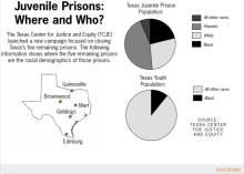 Juvenile Prisons: Where and Who chart by Daily Texan