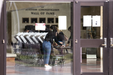 College students begin to vote at Texas A&M International University. Jessica Nicole Rodriguez for The Texas Tribune