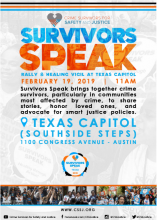 Survivors Speak flyer